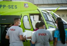 Rio de Janeiro utiliza seis helicópteros para entregar vacinas contra a COVID-19 no Estado