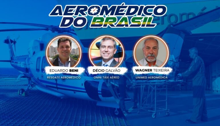 “Mercado Aeromédico Brasileiro – Desafios e Oportunidades” será tema de live no dia 12 de maio, às 19h30