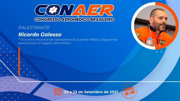 Segurança operacional no resgate aeromédico será tema de palestra no 2º CONAER