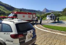 NOTAER e SAMU transportam vítima de infarto agudo do miocárdio de Itaguaçu para Vitória, ES