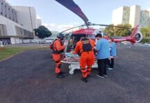 Bombeiros e SAMU transportam bebê ferido em acidente de trânsito, de Minas Gerais para o Distrito Federal