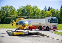 Primeiro helicóptero de resgate H145 voa com combustível de aviação sustentável na Alemanha