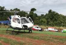 Tombamento de trator com múltiplas vítimas mobiliza helicóptero do SAMU em São Pedro do Ivaí, PR