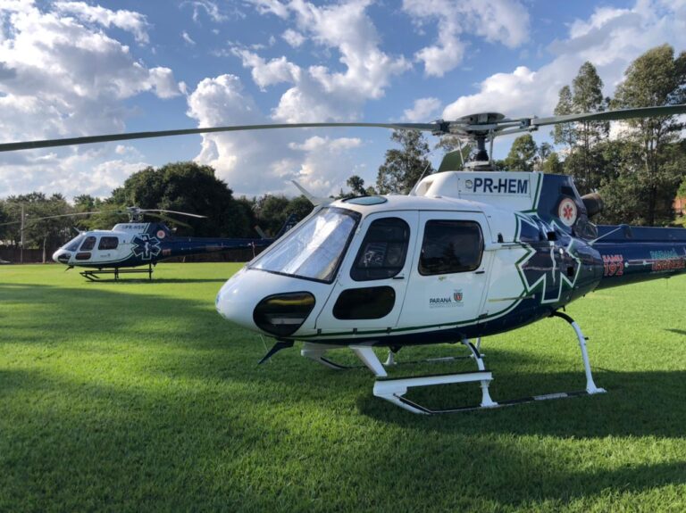 Acidente de trânsito mobiliza duas equipes aeromédicas da Unidade Aérea Pública SESA/SAMU PR
