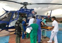 Equipe do GRAER realiza remoção aeromédica de vítima de AVC de Itaparica para Salvador, BA