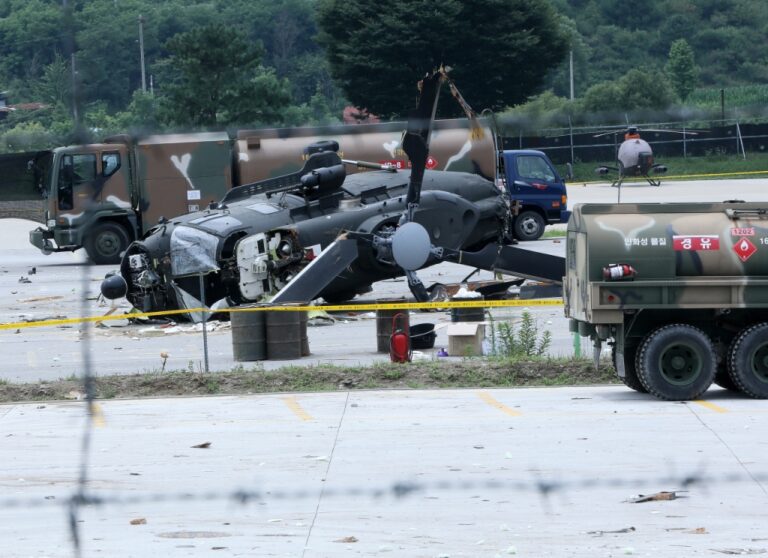 Helicóptero aeromédico do Exército da Coreia do Sul sofre acidente e deixa cinco feridos