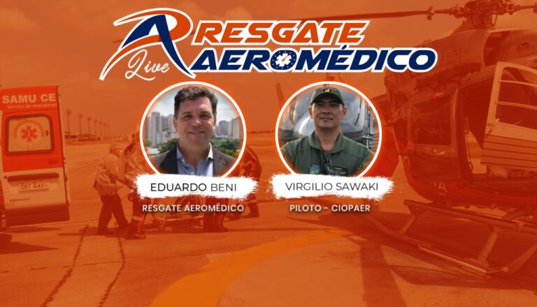 “Operações aeromédicas com helicópteros bimotores” será tema de live no dia 13 de julho, às 19h30
