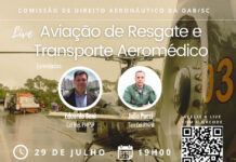 Aviação de Resgate e Transporte Aeromédico será tema de live no dia 29 de Julho, às 19h00
