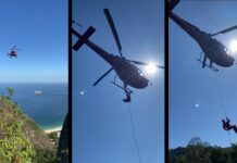 Bombeiros resgatam mulher ferida após queda durante trilha na Pedra do Elefante, RJ