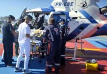 Equipes de resgate socorrem vítimas de grave acidente na BR-262, em Conceição do Castelo, ES