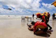 GRAESP e Corpo de Bombeiros do Pará simulam salvamento aquático em Salinas