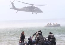 Forças Aéreas Americanas treinam em cenário de tsunami no norte da Colômbia