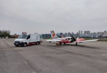 Operação conjunta é realizada para transportar paciente de São Paulo para Brasília