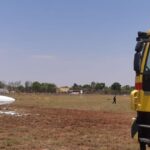 Avião que transportava paciente sai da pista durante decolagem no aeroporto de Goiânia