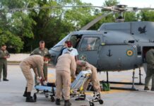 Menina passa mal e é resgatada por helicóptero da Marinha na região do Paiaguás, MS