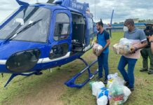 Grupamento Aéreo da PM presta auxílio à população atingida pelas fortes chuvas no sul da Bahia