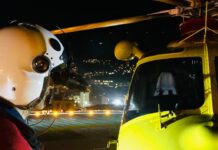 Voo noturno é parte importante da capacidade operacional das ambulâncias aéreas na Itália