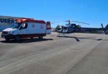 Equipe aeromédica da Base Cascavel transporta criança de Pato Branco para Hospital Universitário