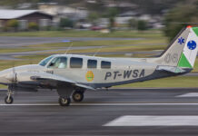 Em 25 minutos, equipe aeromédica do BPMOA transporta vítima de infarto do Litoral para Curitiba, PR