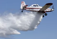 Corpo de Bombeiros de MS recebe avião Air Tractor 802F para combate a incêndios florestais