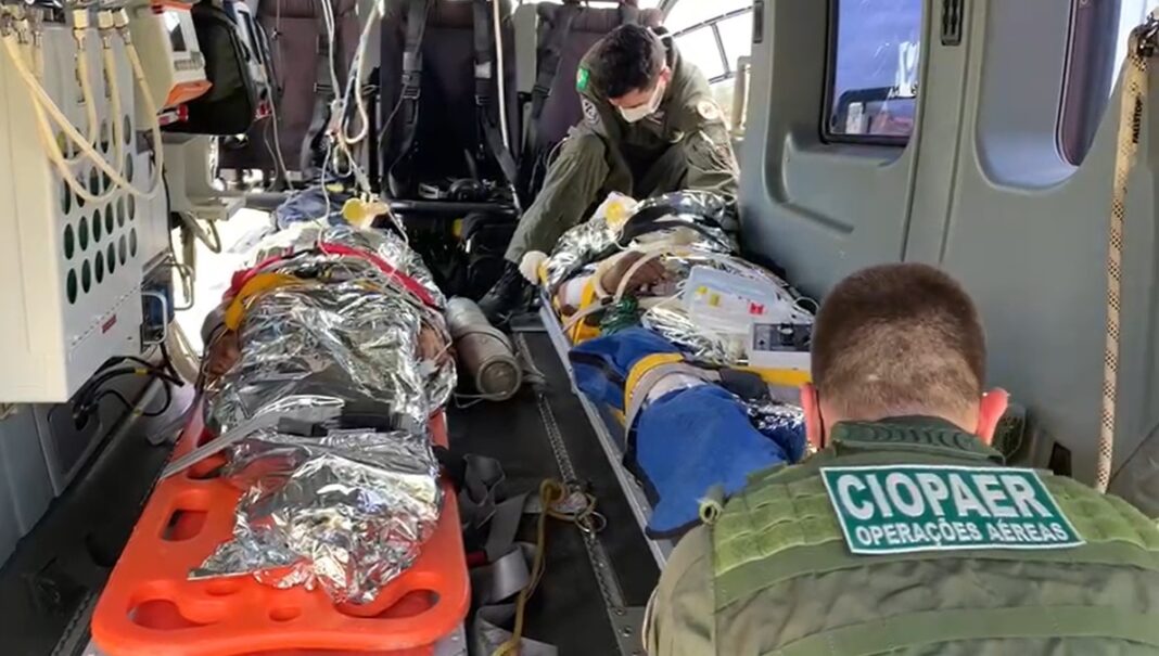 CIOPAER realiza transporte aeromédico de duas vítimas de Acopiara para Juazeiro do Norte, CE