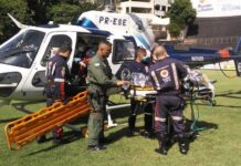 NOTAER e SAMU resgatam adolescente vítima de acidente de trânsito em Iúna, ES