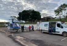 SAMU e CIOPAER do Acre realizam remoção aeromédica de paciente que sofreu mal súbito em Cobija, Bolívia