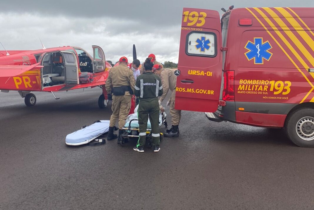 Corpo de Bombeiros de Mato Grosso do Sul transporta paciente para transplante de órgão em São Paulo