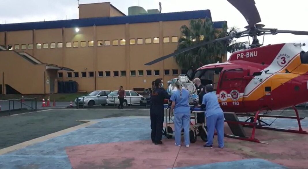Aeronaves do Corpo de Bombeiros de Santa Catarina viabilizam transporte aeromédico de gêmeos