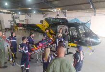 Transporte aeromédico é tema de treinamento do SAMU, em Governador Valadares, MG