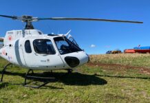 Resgate de trabalhador preso em equipamento agrícola mobiliza helicóptero do SAMU e bombeiros