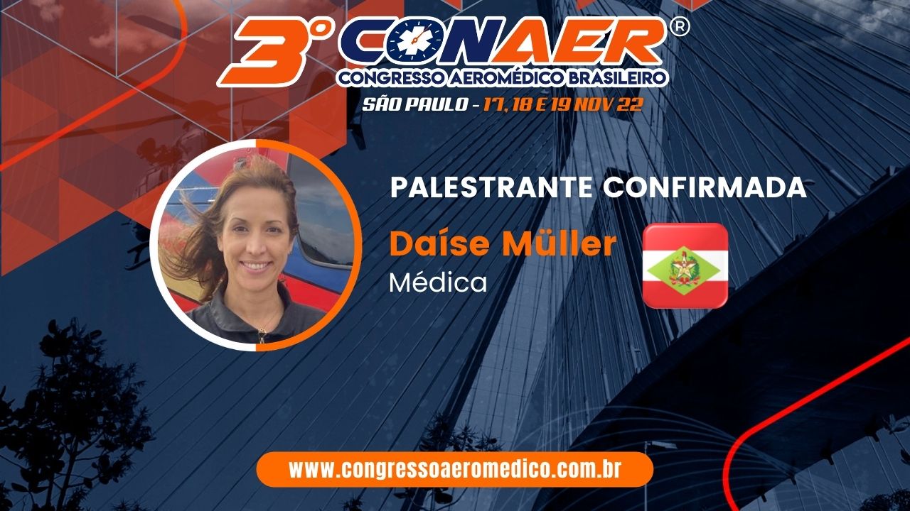 Sangue total no serviço aeromédico será tema de palestra no 3º CONAER