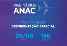 ANAC realizará webinário BHEST sobre desorientação espacial no dia 25 de agosto