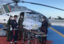 Neonato com doença respiratória grave é transportado no helicóptero Fênix 11 da CIOPAER do Ceará