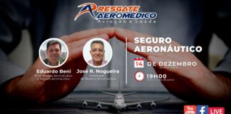 Portal Resgate Aeromédico promove live sobre Seguro Aeronáutico