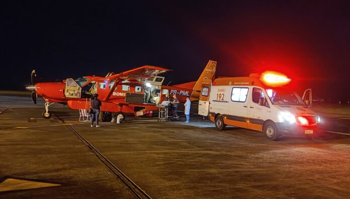 Corpo de Bombeiros de Rondônia transporta paciente de Porto Velho para Arapongas, PR