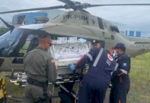 Recém-nascido é transportado em helicóptero da PM para tratamento em Tubarão, SC