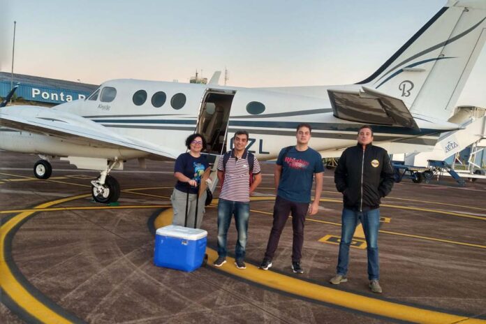 Aeronave do Estado agiliza transplante de rins em Maringá com captação rápida em Ponta Porã. Foto: Casa Militar.