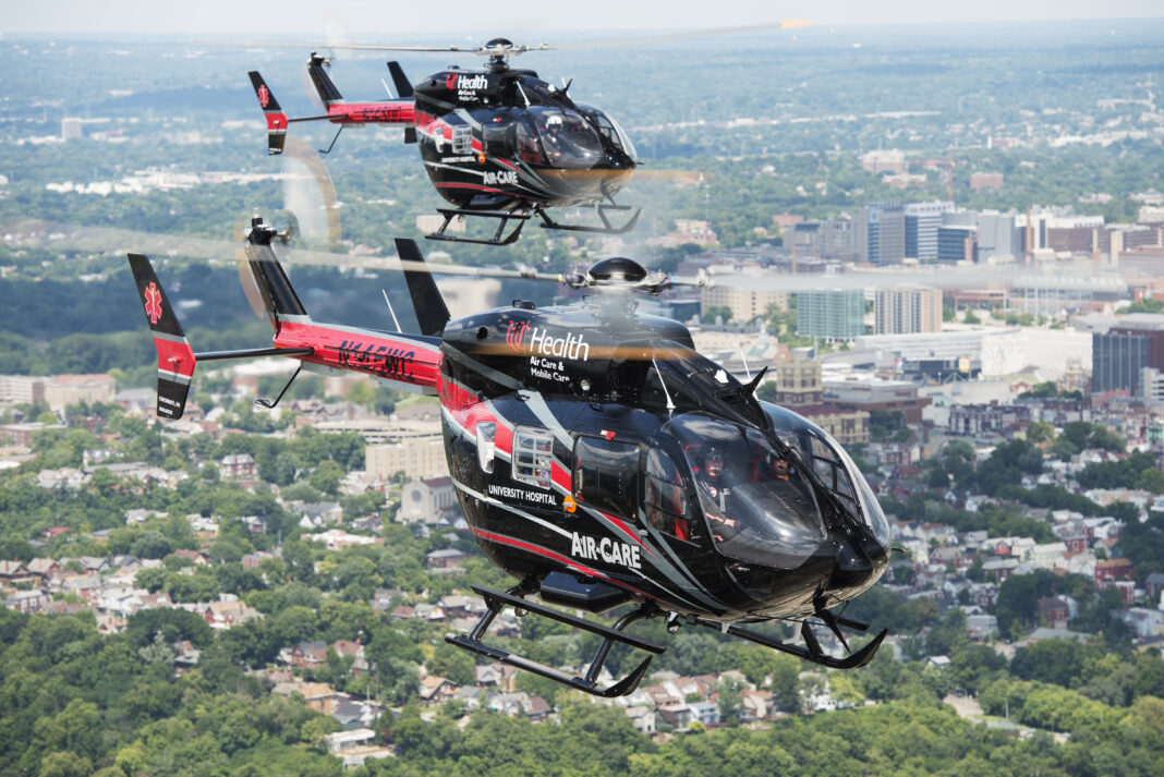 Metro Aviation entrega EC145e para operadora aeromédica de Cincinnati, EUA. Foto: Metro Aviation.