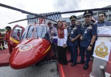 Departamento de Bombeiros da Malásia lança seu primeiro serviço de ambulância aérea