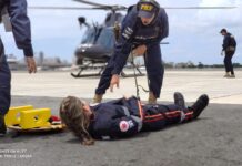 PRF e SAMU realizam simulação de resgate em novo helicóptero AW119