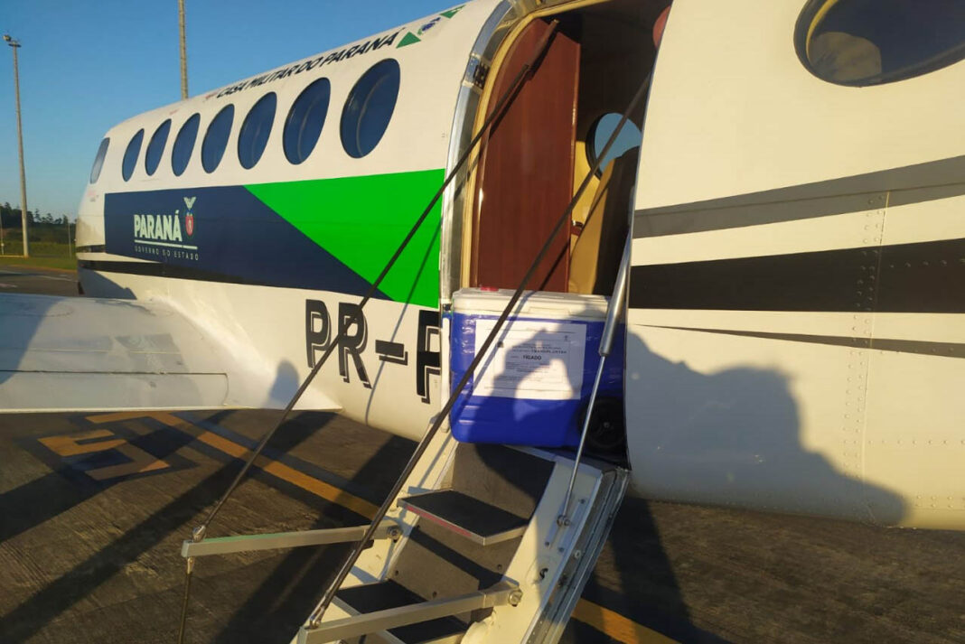 Avião da Casa Militar transporta órgão de Santa Catarina e garante transplante no Paraná