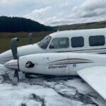 Durante voo de teste, trem de pouso falha e avião do Corpo de Bombeiros faz pouso forçado em Lages, SC