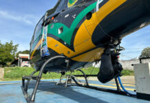 Farol de busca potencializa patrulhamento aéreo noturno realizado pela polícia em Teresina, PI