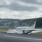 Durante voo de teste, trem de pouso falha e avião do Corpo de Bombeiros faz pouso forçado em Lages, SC