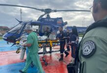 Vítima de AVC é resgatada por esquipes do SAMU e do GRAER na Ilha de Maré, Bahia