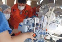 Grupo de Resgate Aeromédico da Paraíba transfere bebê para o Hospital Metropolitano, em Santa Rita