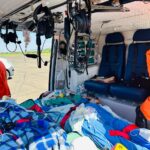 Corpo de Bombeiros do Rio de Janeiro realiza o primeiro transporte aeromédico com o novo AW169. Foto: CBMERJ.