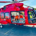 Corpo de Bombeiros do Rio de Janeiro realiza o primeiro transporte aeromédico com o novo AW169. Foto: CBMERJ.