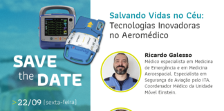 Resgate Aeromédico e Indumed promovem live sobre tecnologias inovadoras no aeromédico
